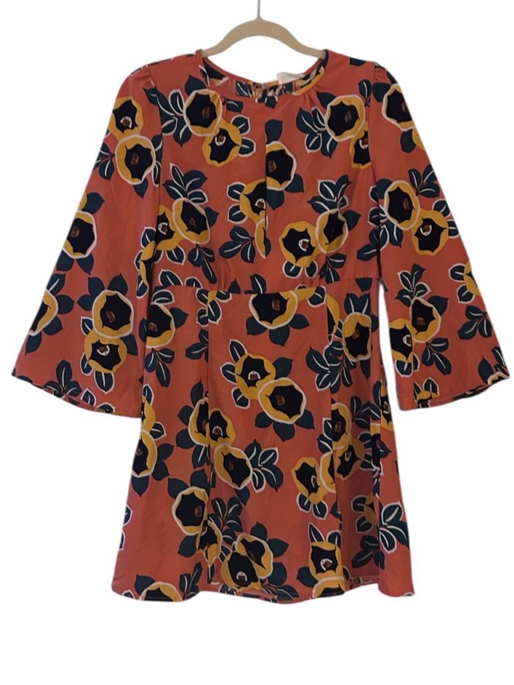 Love Plus Harmony Mini Dress Size Medium Orange Floral